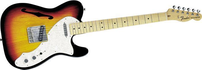   Classic Series 69 Telecaster Thinline Electric Guitar 3 Tone Sunburst