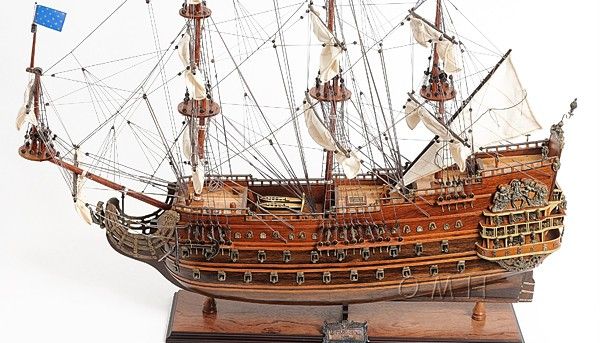 Soleil Royal Wooden Tall Ship Sailboat Model 36 Boat  