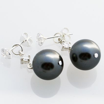 HM 2 in 1 Cubic Zirconia and Swarovski Pearls Earrings  