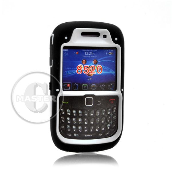 ANTI SHOCK TOUGH CASE BLACKBERRY CURVE BB 8520 8530 BK/WT  