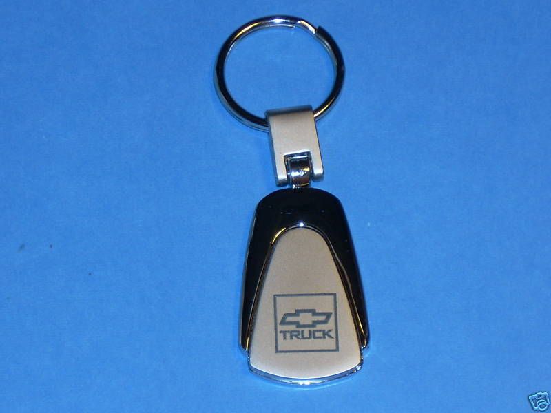 CHEVY TRUCK keychain  teardrop (square logo)  