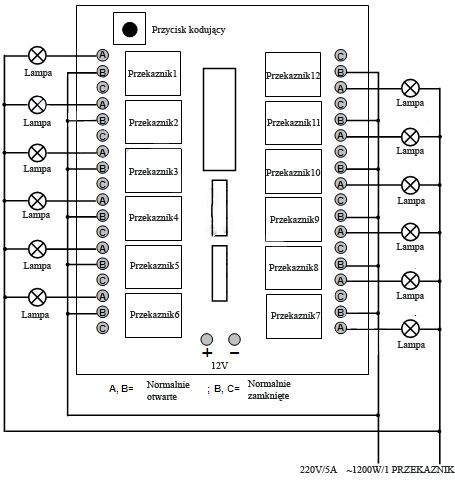 12 CHANNEL WIRELESS REMOTE RADIO SWITCH 3000M  