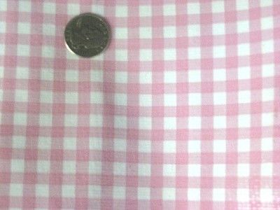 BABY PINK GINGHAM CHECK OILCLOTH VINYL TABLECLOTH 48x72  