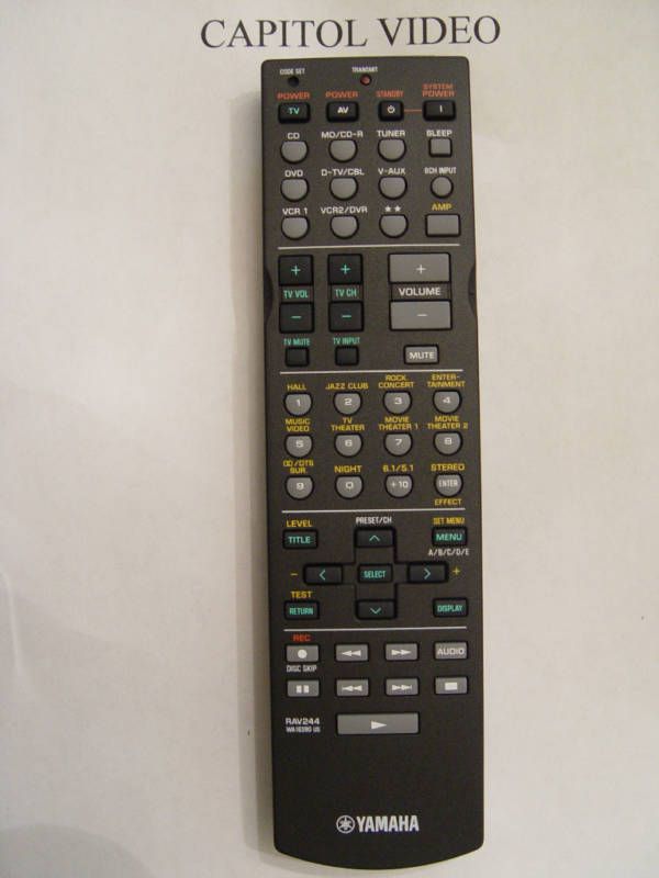 YAMAHA RAV244 REMOTE CONTROL PART # WA163900  